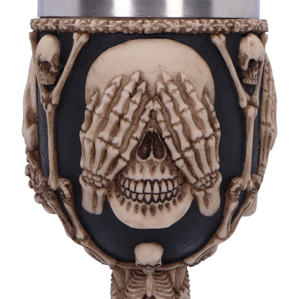 Three Wise Skeletons Goblet 20cm Skeleton