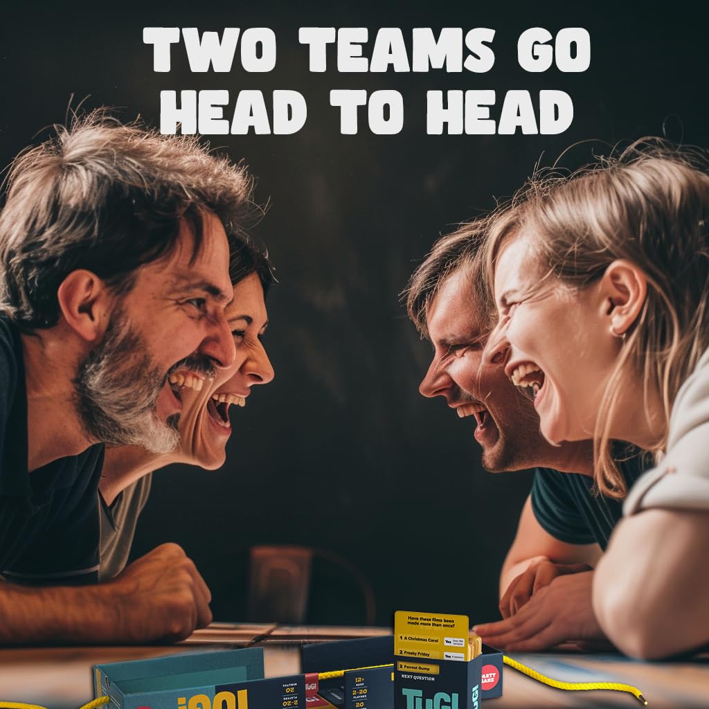 TUG! The Team Trivia Game with a Mini Tug of War in The Box | Perfect for 2-20 Players | Ultimate Holiday Game for Teens, Adults and Family Game Night | Great Gift or Stocking Stuffer | Ages 11+ 3