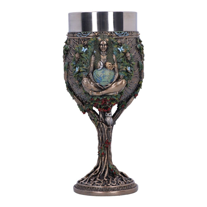 Bronze Mother Earth Goblet 20cm