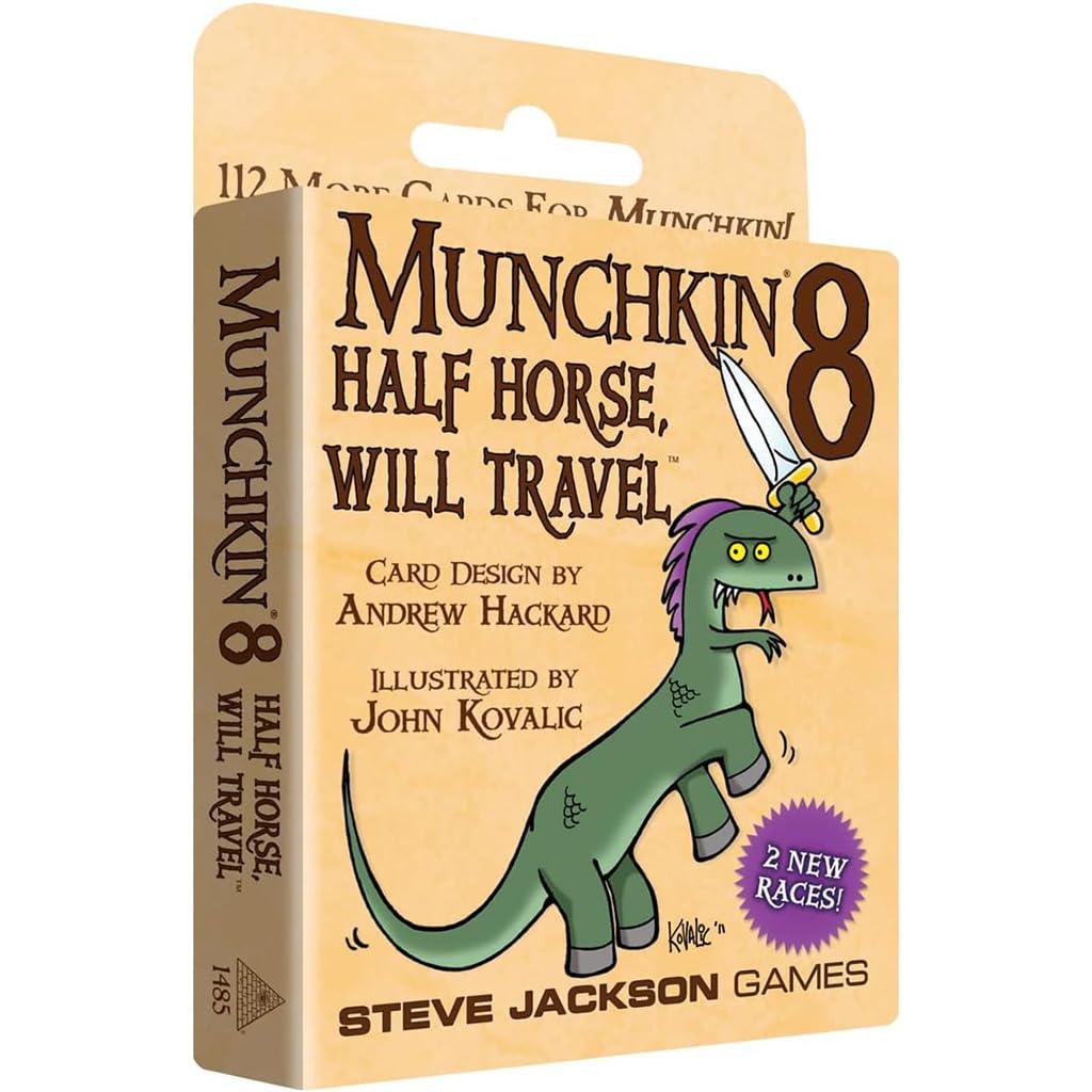 Munchkin 8 – Half Horse, Will Travel Card Game (Expansion), 112-Card Expansion, Adults, Kids, & Family, Fantasy Adventure RPG, Ages 10+, 3-6 Players, Avg Play Time 120 Min, Steve Jackson Games