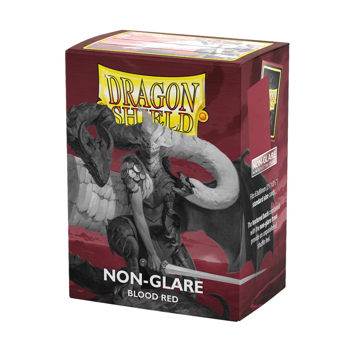 UNIT Dragon Shield Matte Non Glare Sleeves Standard Size Blood Red 100 Gaming Accessory by Arcane Tinmen 1
