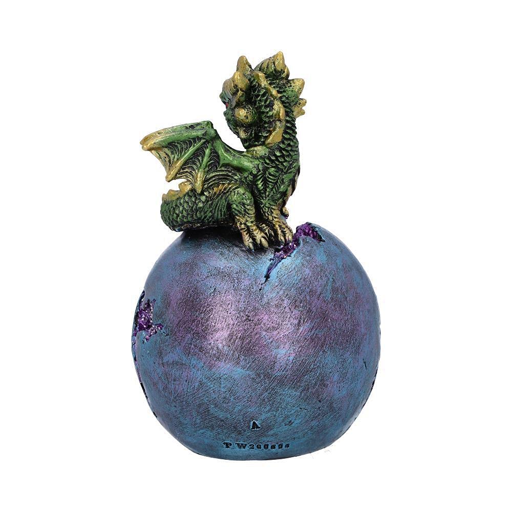 Geode Guard Green Dragon Sphere Crystal Figurine 12.7cm 3