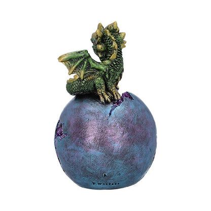 Geode Guard Green Dragon Sphere Crystal Figurine 12.7cm 3