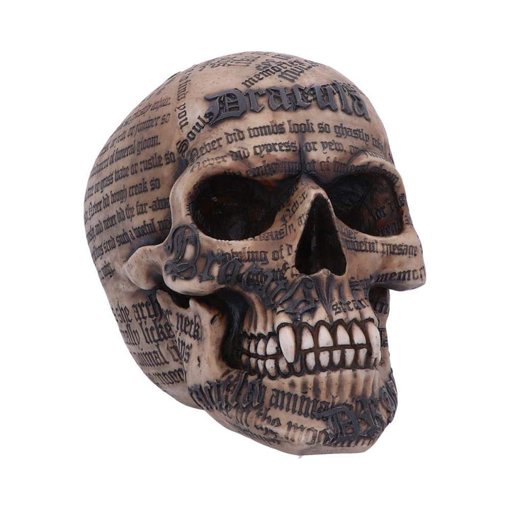 Draculas Tale Vampire Novel Quote Skull 18.5cm