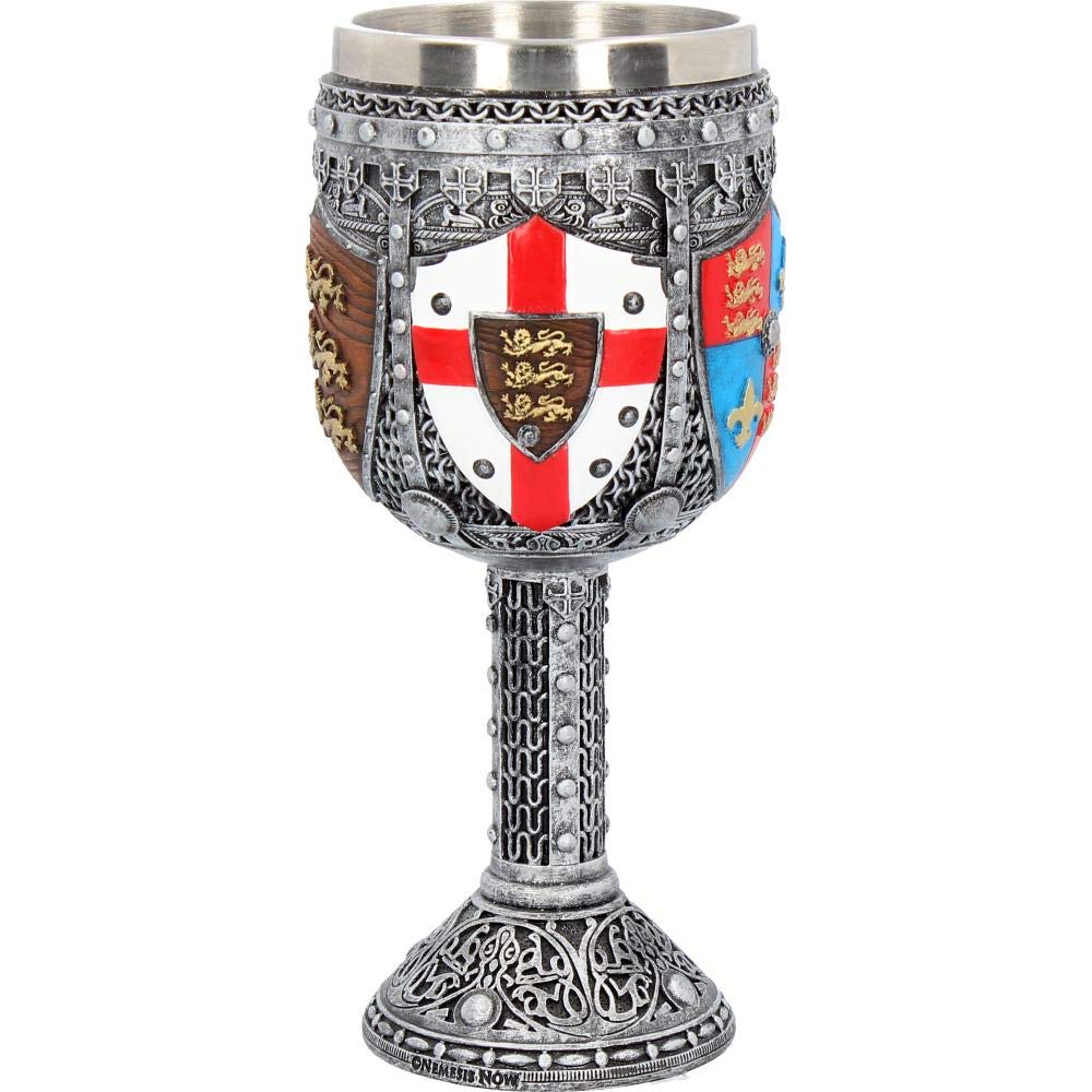 English Three Lions Shield St George Henry IV Wine Goblet 17cm 2