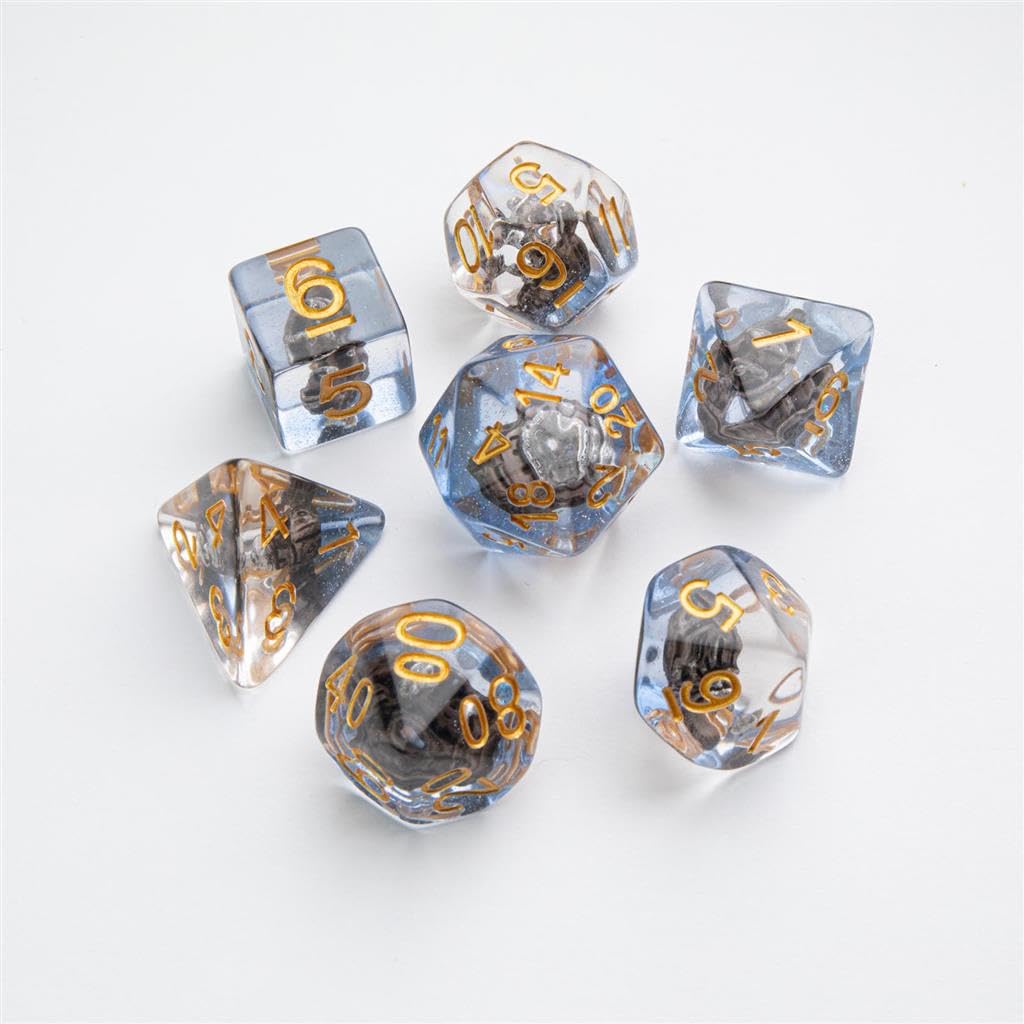 Gamegenic Embraced Series RPG Dice Set | Set of 7 Dice in a Variety of Sizes Designed for Roleplaying Games | Premium Quality Resin Dice with Unique Thematic Cursed Ship Design | Made by Gamegenic