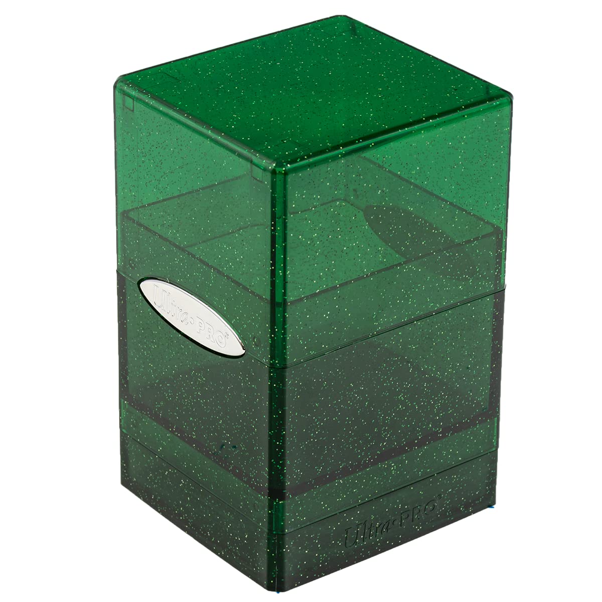 Ultra Pro - Satin Tower 100+ Standard Size Card Deck Box (Green Glitter) - Protect Your Gaming Cards, Sports Cards or Collectible Cards In Stylish Glitter Deck Box 2
