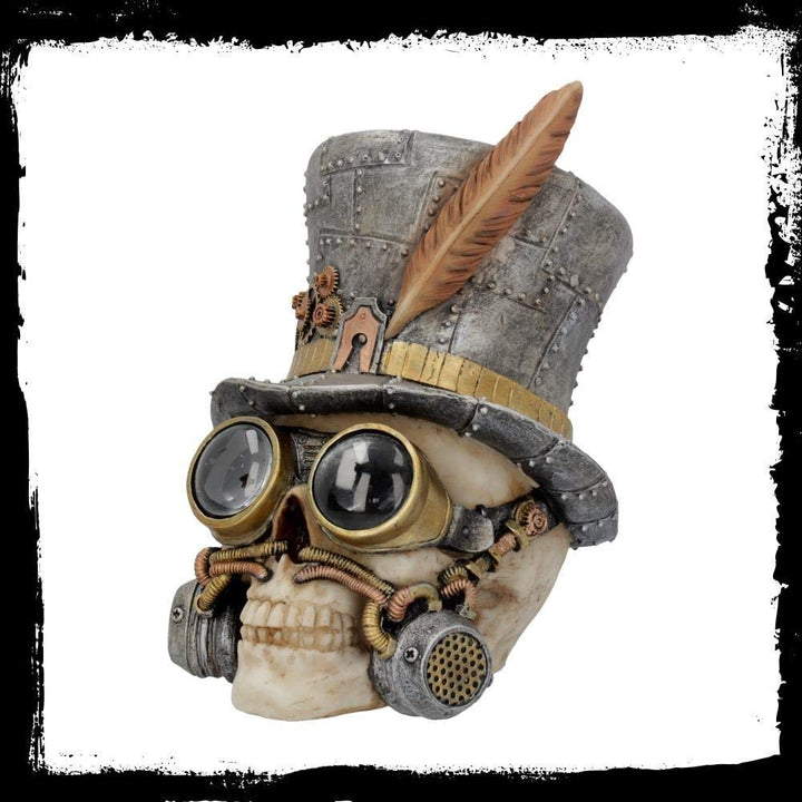 Count Archibald Steampunk Top Hat Skull 19.5cm