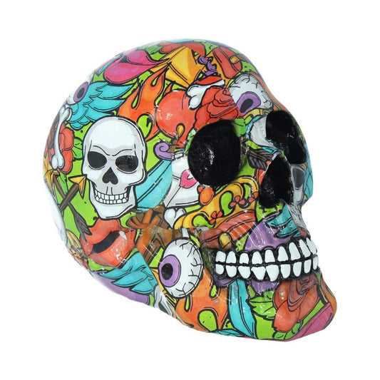Calypso Graphic Art Printed Skull 19cm 2