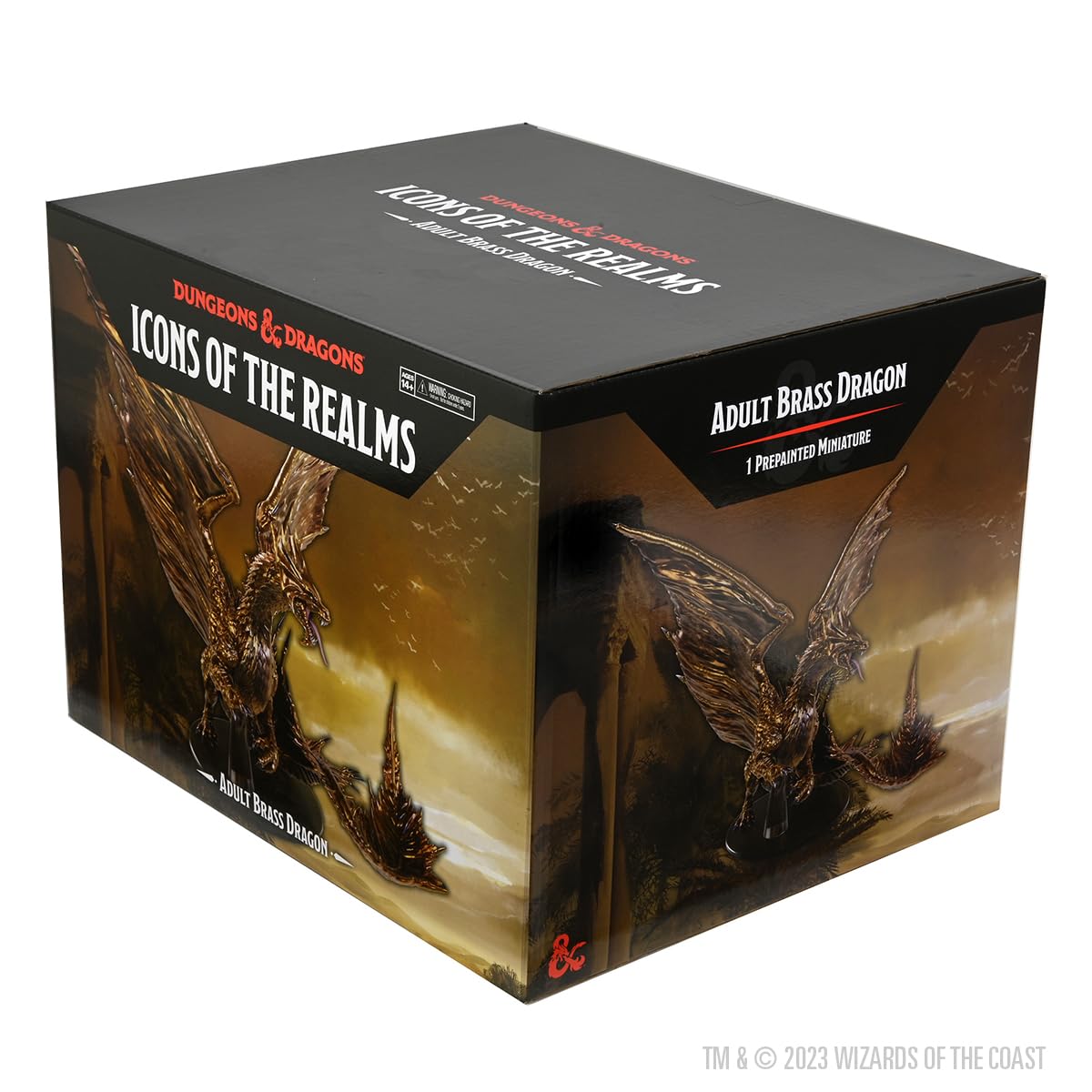 D&D Icons of The Realms Adult Brass Dragon Miniature 3