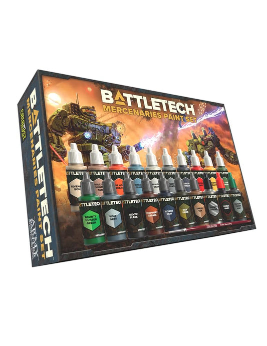 Catalyst Game Labs Battletech Mercenaries Paint Set – Minis Painting Kit Perfect for Battletech Enthusiasts Includes Exclusive Colors Ages 14+ 1