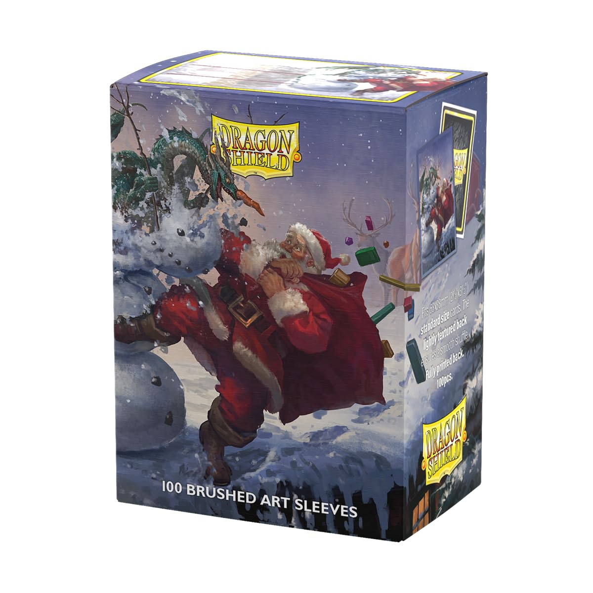 UNIT Dragon Shield Brushed ART Standard Sleeves Christmas 2025 100 ct Gaming Accessory by Arcane Tinmen 1