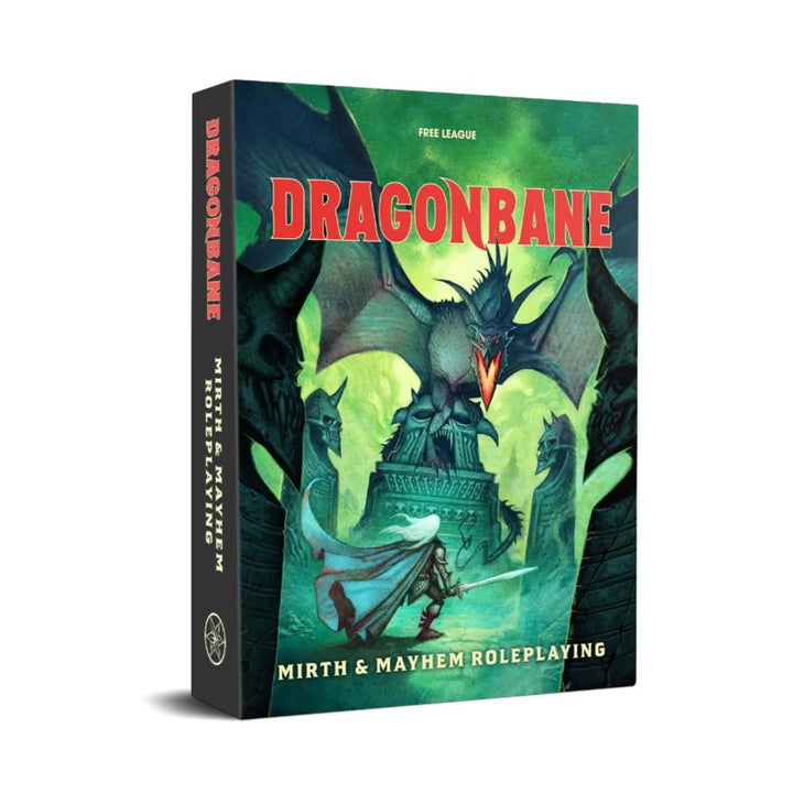 Free League Publishing Dragonbane: Mirth & Mayhem Roleplaying Game Core Set, Includes Dice, Rulebook, Adventures, Map, and More, RPG Tabletop Board Game for Adults, Family, Teens 13+