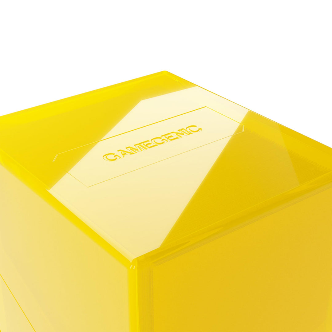 Gamegenic Bastion 100+ XL Deck Box - Compact, Secure, and Perfectly Organized for Your Trading Cards! Safely Protects 100+ Double-Sleeved Cards, Yellow Color, Made