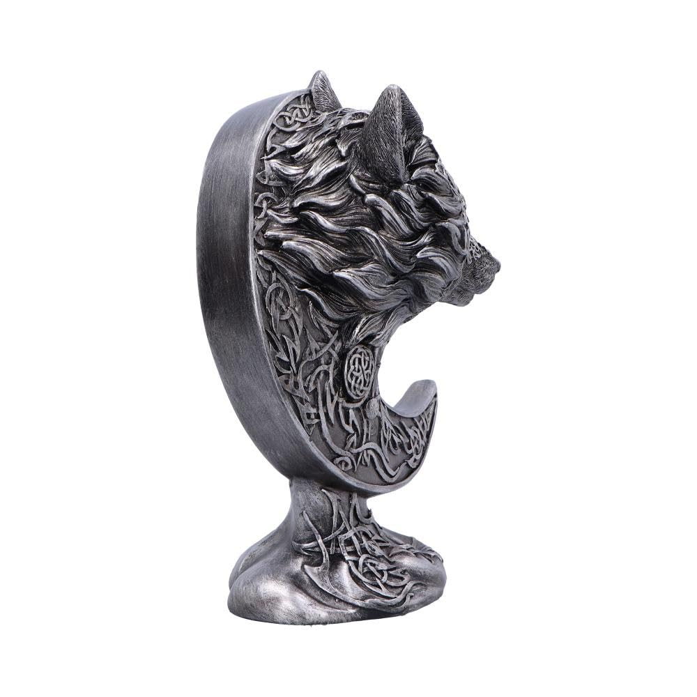 Celtic Crescent Wolf and Moon Ornament 25cm 4