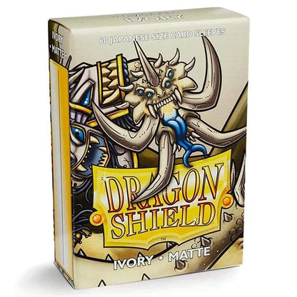UNIT Dragon Shield Matte Japanese size Ivory 60 ct In box Gaming Accessory by Arcane Tinmen 1
