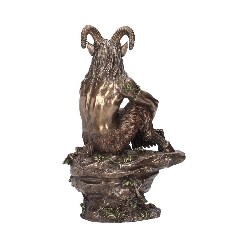 Pan Fawn with Flutes Finished in Bronze Large 30.5cm Resin Figurine 4