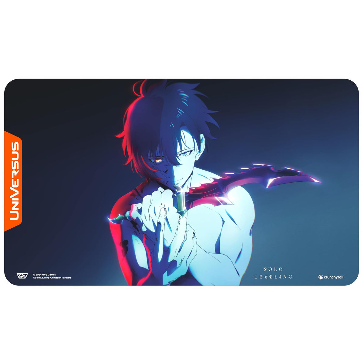 UniVersus: Solo Leveling: Hunter's Dagger Playmat - 24 x 14 Neoprene Mat, Non-Slip Back, Tabletop Card Game Accessory, UVS Games, Officially Licensed 1