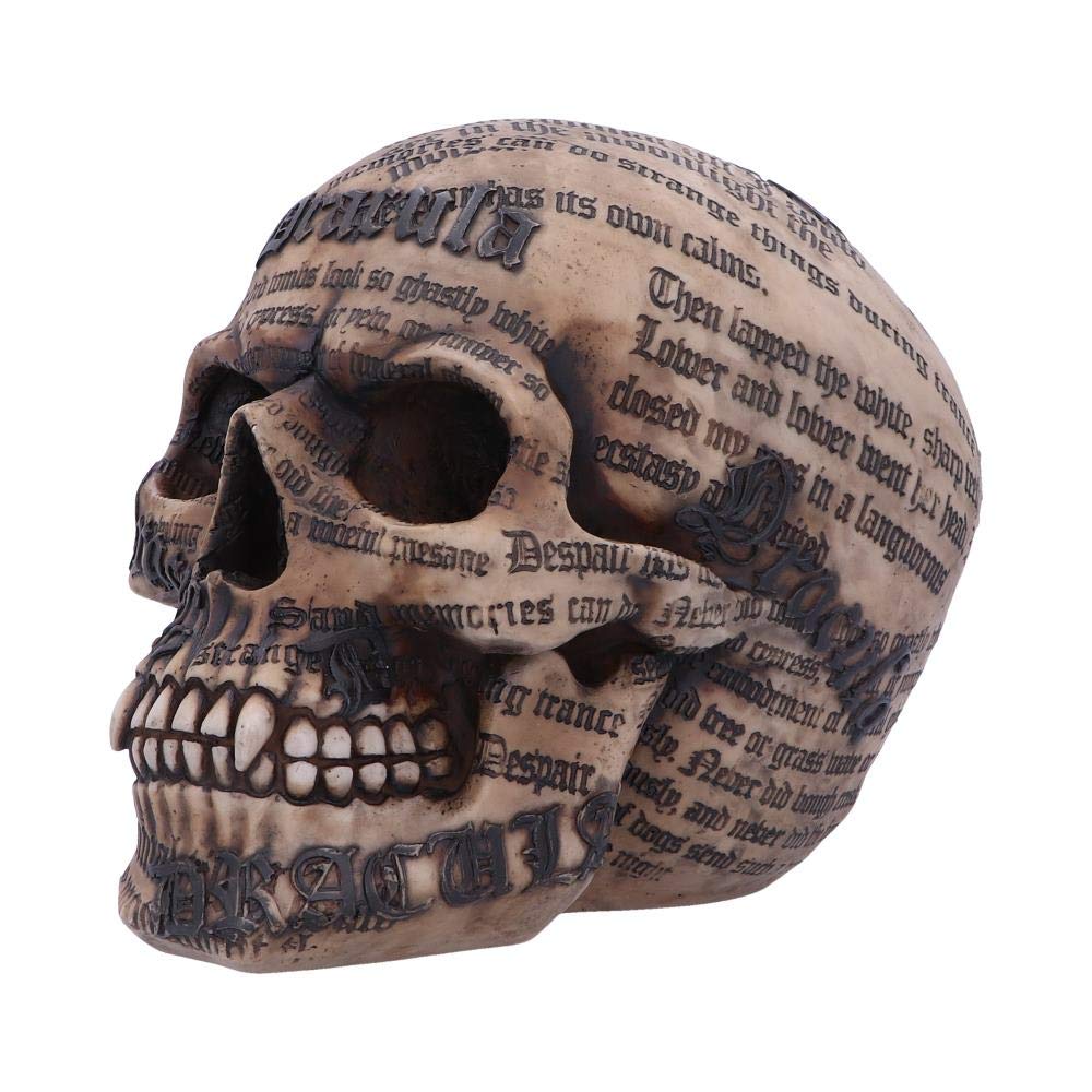 Draculas Tale Vampire Novel Quote Skull 18.5cm