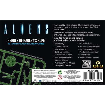 Aliens Heroes of Hadleys Hope Miniature Models Gale Force Nine Set 5