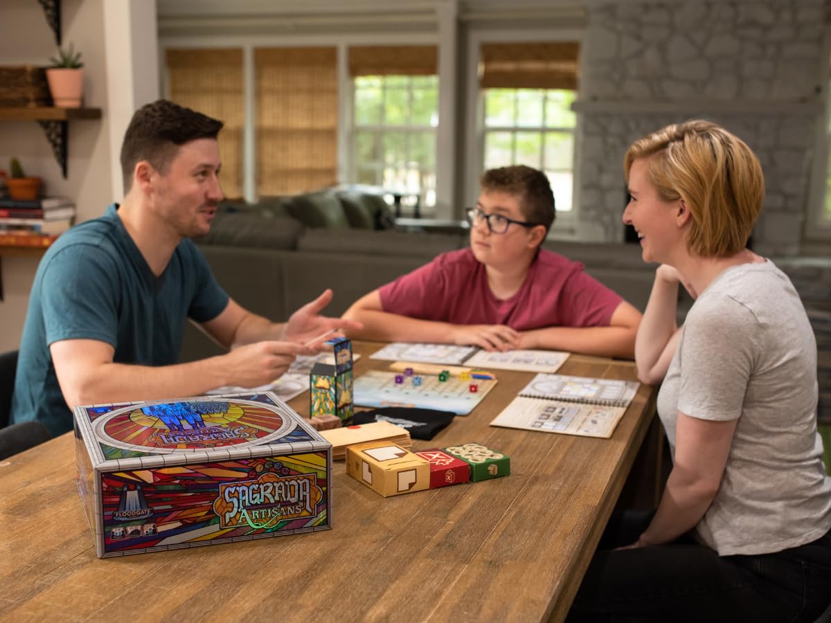 Sagrada Artisans - A Strategy Game Based on The Award-Winning Board Game, Sagrada! | Family Board Game for Kids & Adults | Ages 10 and Up | for 2 to 4 Players | Easy to Learn 4