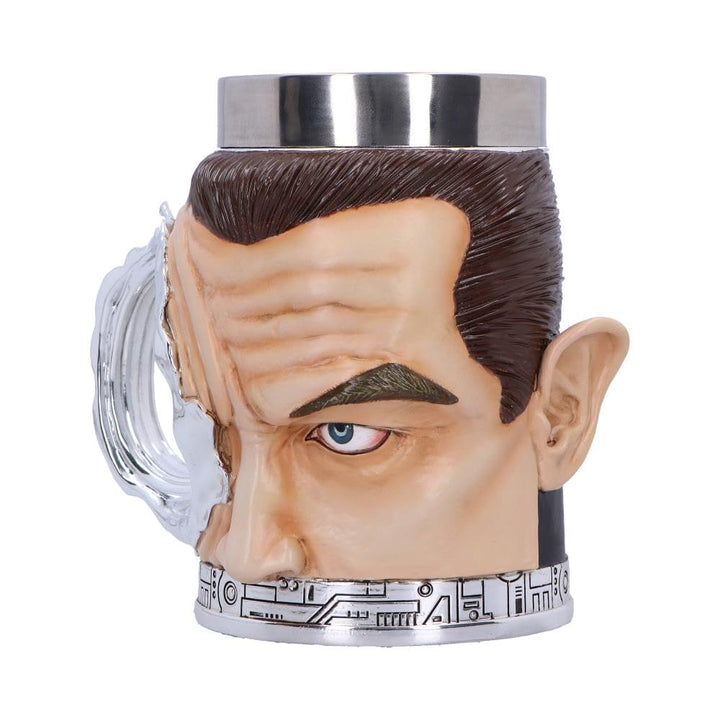 Terminator T1000 Head with Bullet Hole Collectible Tankard T-1000 18.5cm