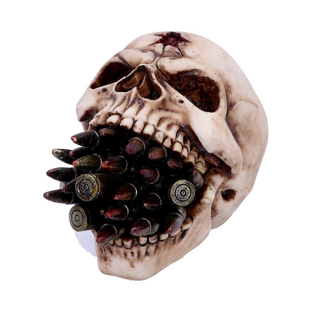 Bite the Bullet Skull Ornament