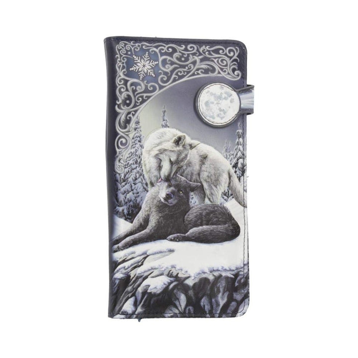 Lisa Parker Snow Kisses Wolf Embossed Purse 18.5cm