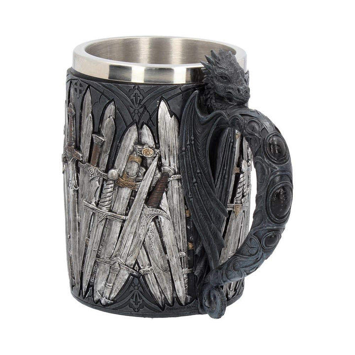 Medieval Sword Dragon Tankard Gothic Fantasy Mug 14cm