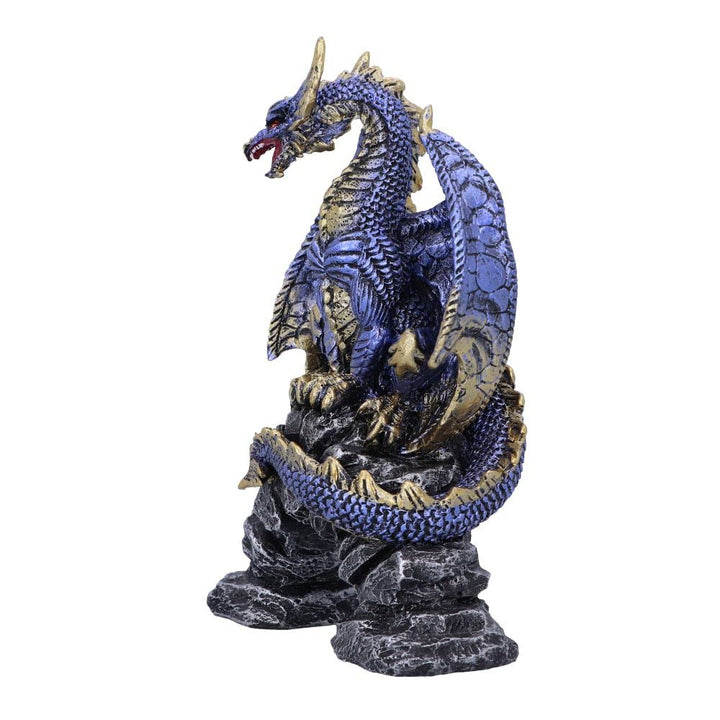 Acko Metallic Blue Dragon Figurine 15.5cm