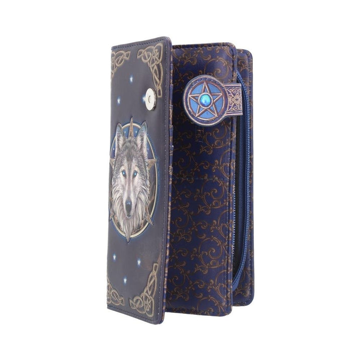 Lisa Parker Wild One Wolf Embossed Purse Wallet LP 18.5cm