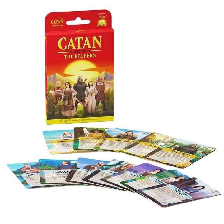 CATAN The Helpers SCENARIO EXPANSION- New Characters, Abilities, and Strategy for Your CATAN Adventures! Family Game for Kids & Adults, Ages 12+, 3-6 Players, 45-90 Min Playtime, Made by CATAN Studio