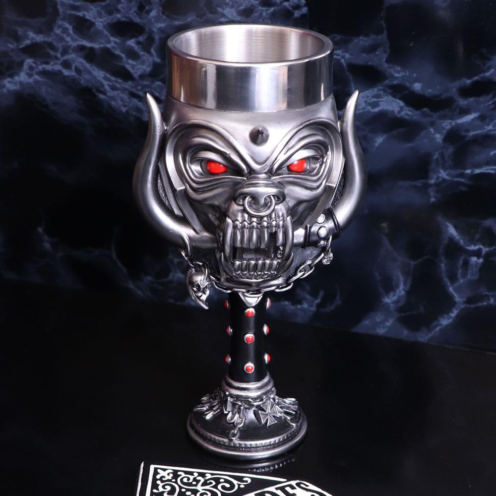 Motorhead Snaggletooth Warpig Goblet Glass 19.5cm Officially Licensed