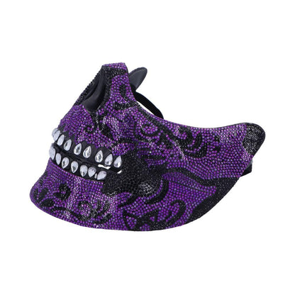 Jewelled Masquerade Purple 17.5cm Day of the Dead Mask for Cosplay 3