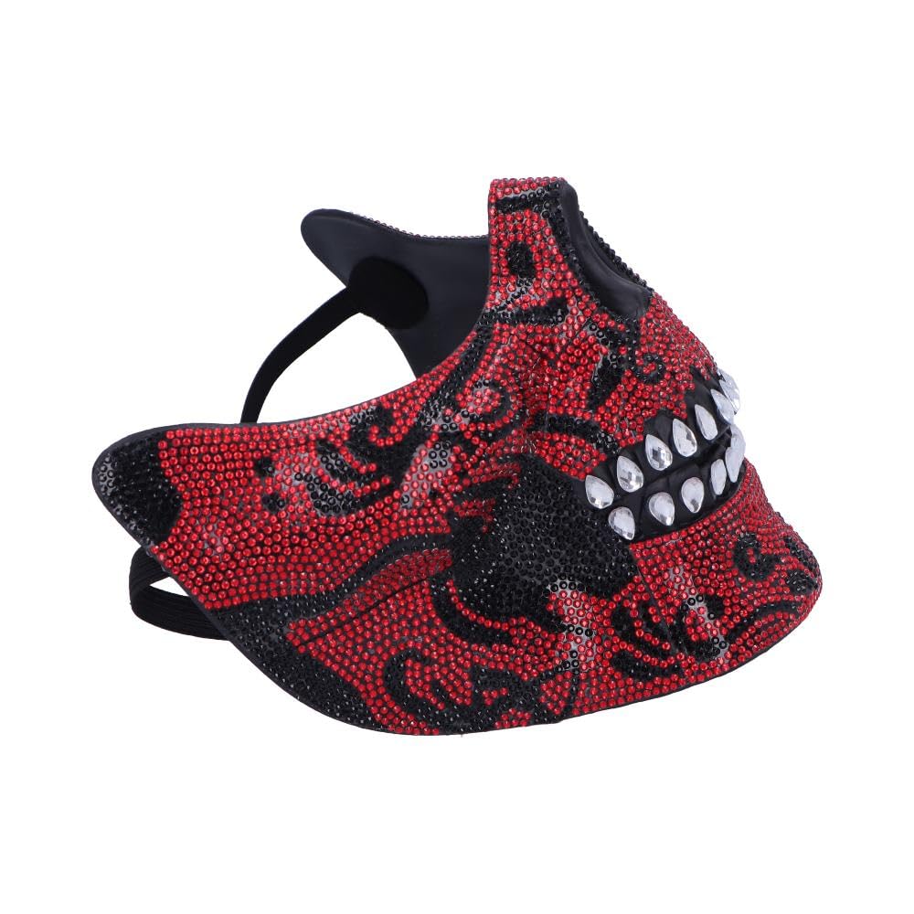 Jewelled Masquerade Red 17.5cm Mask for Cosplay 5