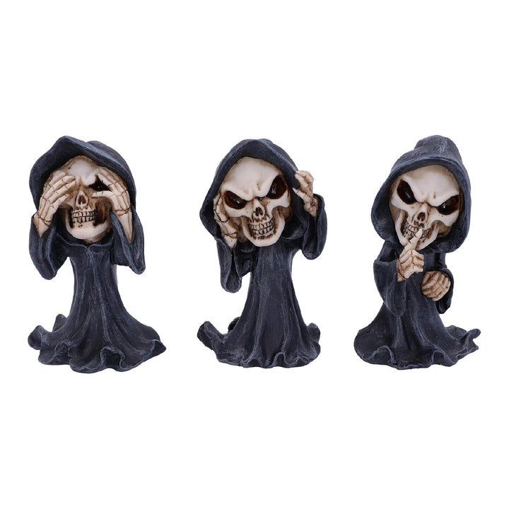 Three Wise Reapers 11cm See No Hear Speak Evil Cartoon Grim