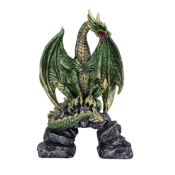 Haranu Green Metallic Dragon Figurine 15.5cm