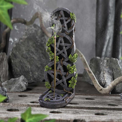 Aged Pentagram Wiccan Incense Burner 20.5cm 6