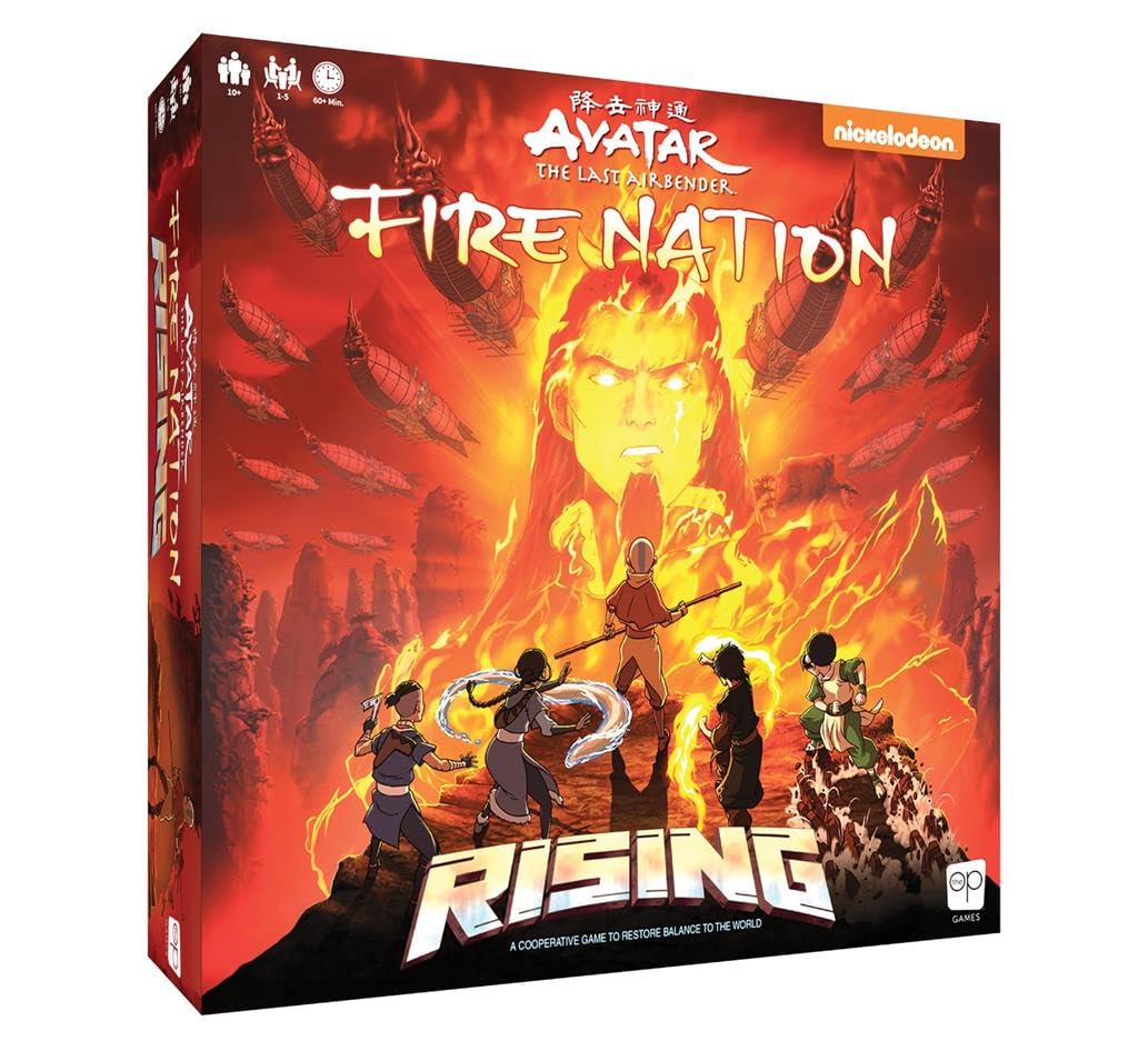 Avatar The Last Airbender: Fire Nation Rising | Cooperative Board Game | Featuring Aang, Katara, Sokka, Toph, Zuko, and Lord Ozai | Officially-Licensed Avatar Merchandise