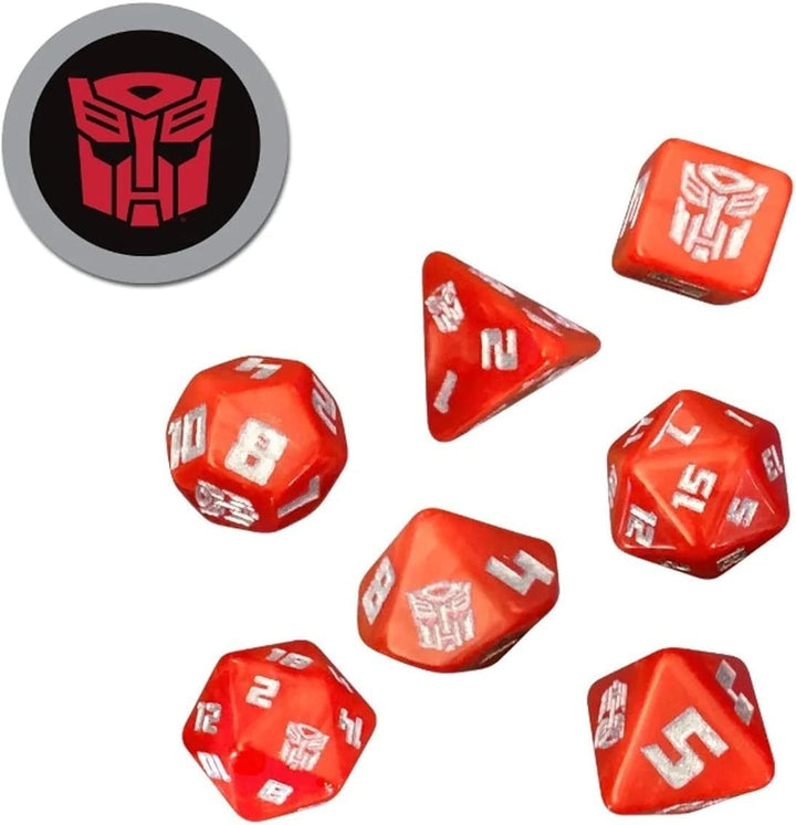 Renegade Game Studios Transformers Roleplaying Gam e Dice Set, Red