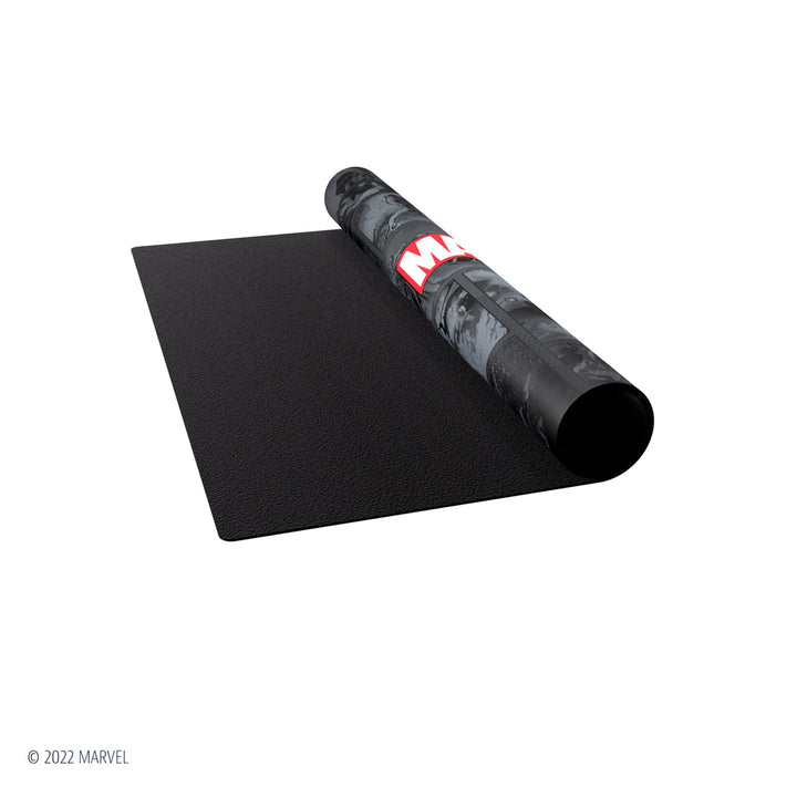 Marvel Champions Marvel Black Prime Game Mat XL | Slip-Resistant 27.5" by 27.5" Rubber Mat | Designed for Use with Marvel Champions The Card Game and Other TCGs and LCGs | Made by Gamegenic