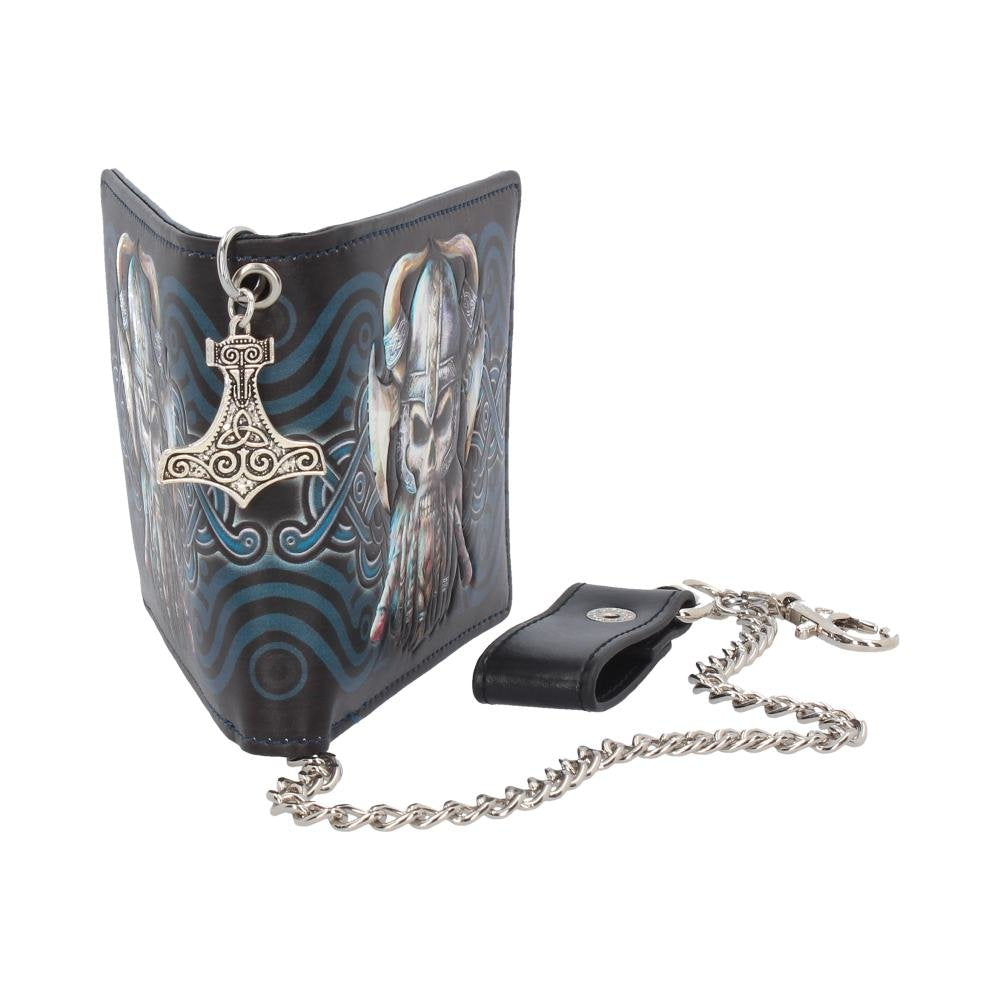 Danegeld Viking Wallet with Decorative Chain Black 11cm