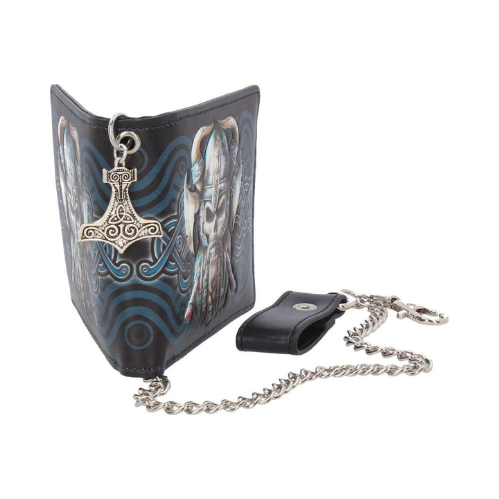 Danegeld Viking Wallet with Decorative Chain Black 11cm