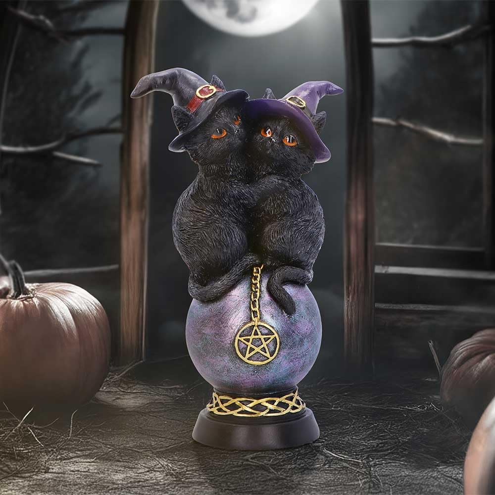 Kittens Orbuculum Witches Cat Ornament 19cm