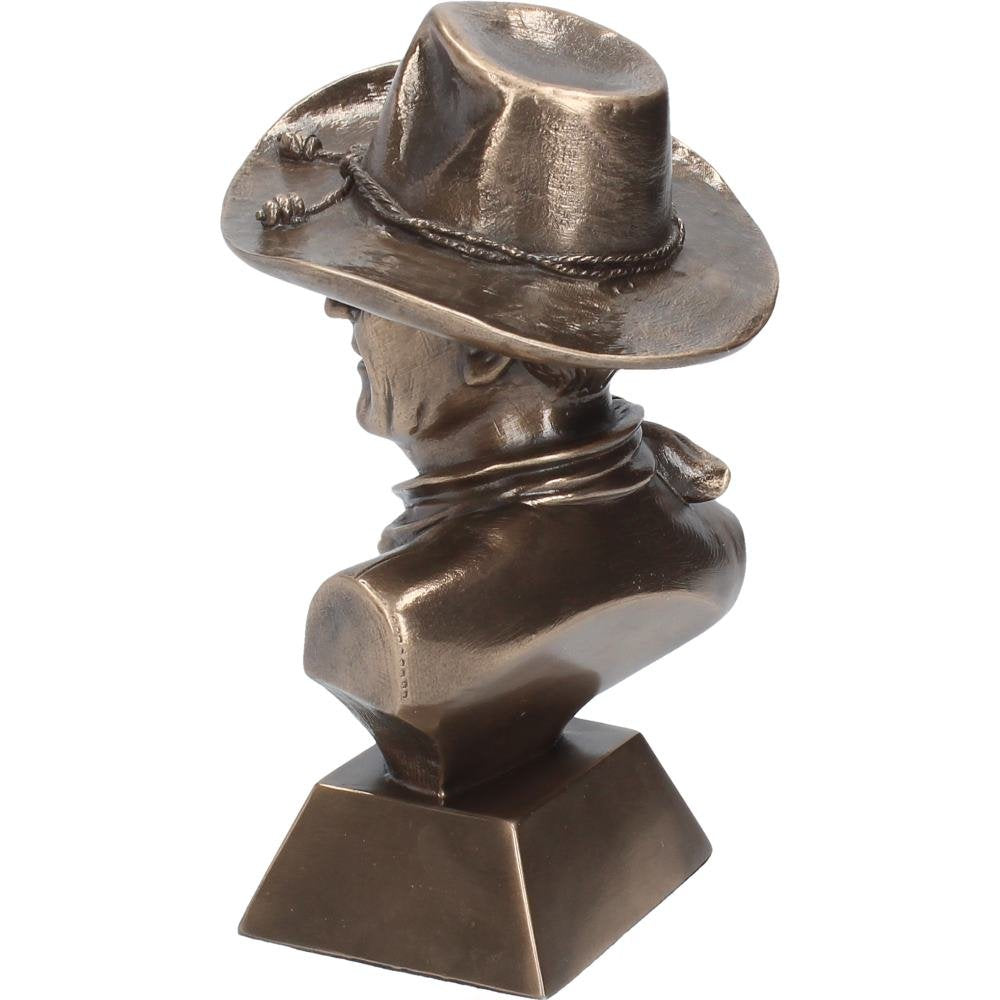 Bronze John Wayne Bust Small 18cm Captain Jake Cutter Comancheros Figurine