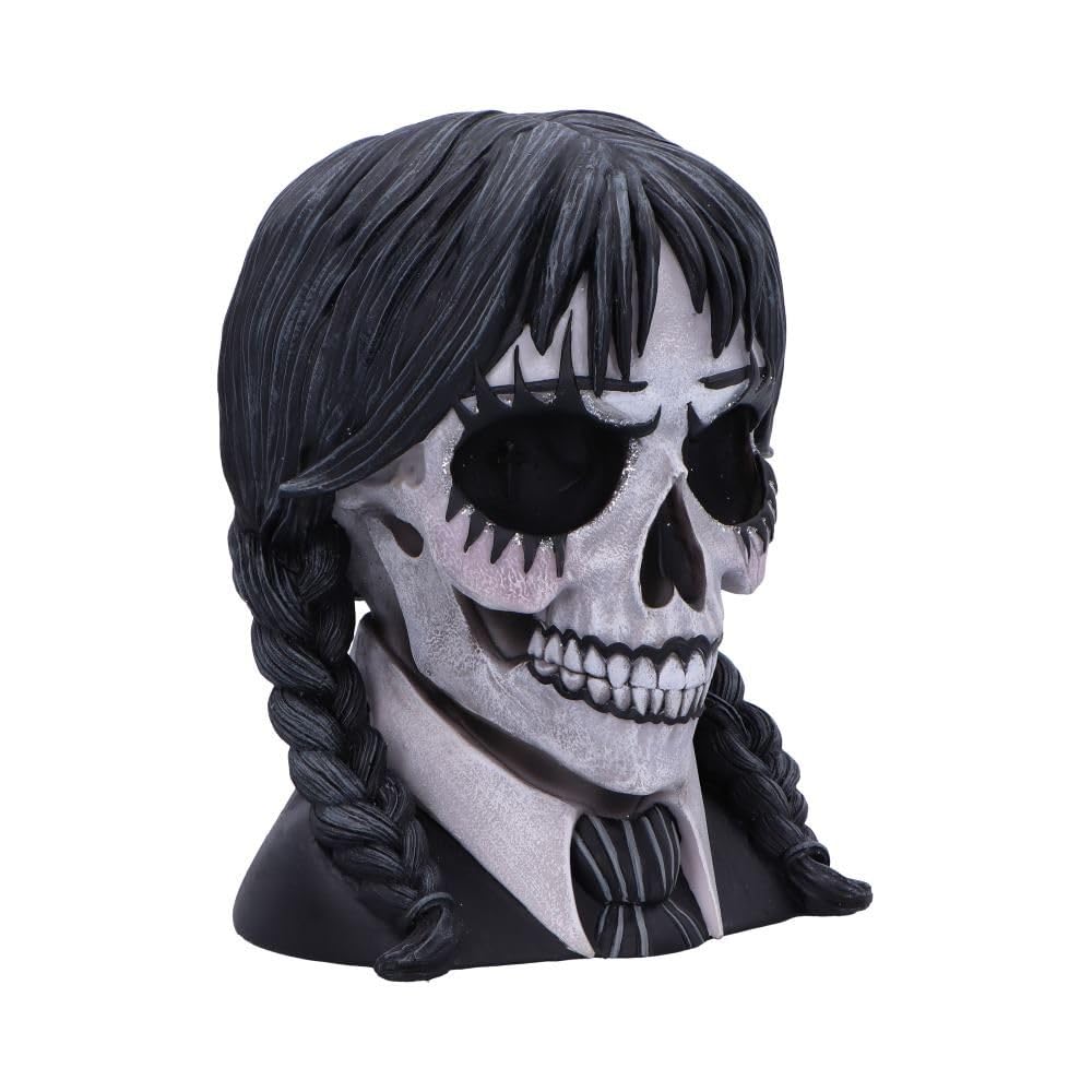 Dark Glare Gothic School Girl Skull by Nemesis Now 16cm