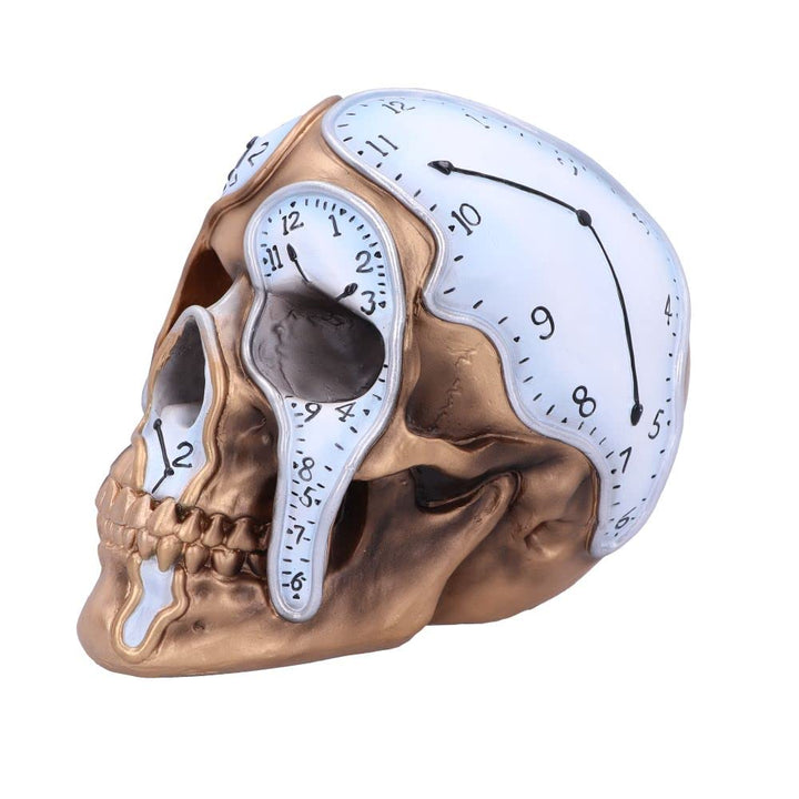 Time Goes By Clock Skull 17.5cm