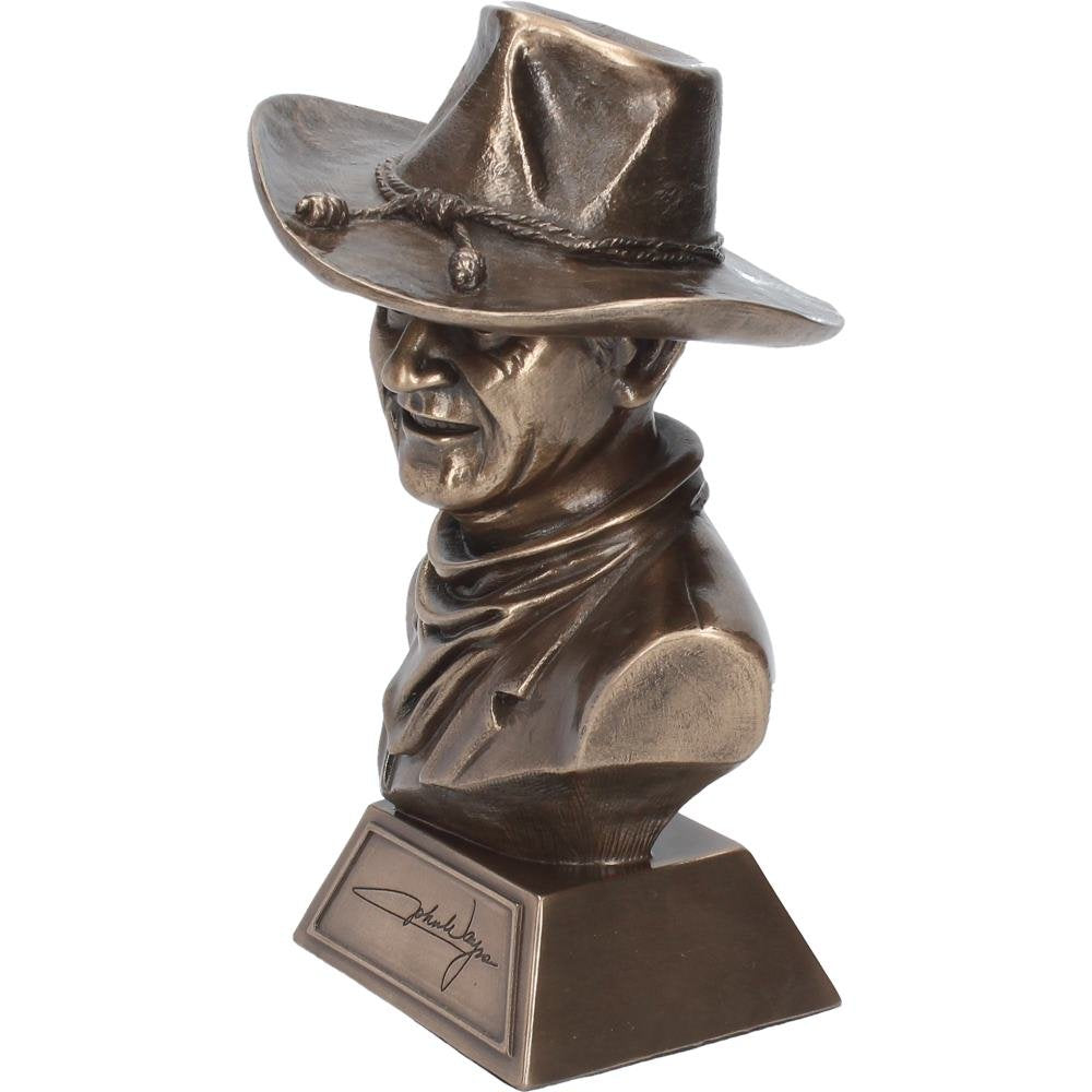 Bronze John Wayne Bust Small 18cm Captain Jake Cutter Comancheros Figurine