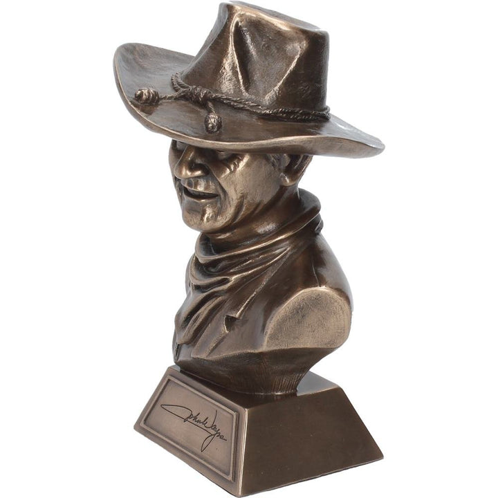 Bronze John Wayne Bust Small 18cm Captain Jake Cutter Comancheros Figurine