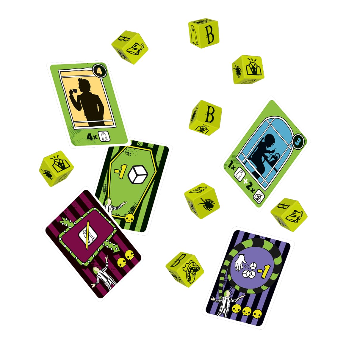 Mixlore Watch Out Beetlejuice Party Game - A Ghostly Push-Your-Luck Adventure for Family Game Night! Strategy Game for Kids & Adults, Ages 10+, 2-6 Players, 20 Minute Playtime, Made 2